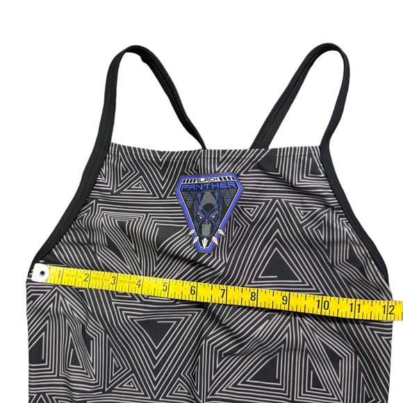 ADIDAS MARVEL Black Panther girls XL athletic cross back training swimsuit NWT - Picture 5 of 10
